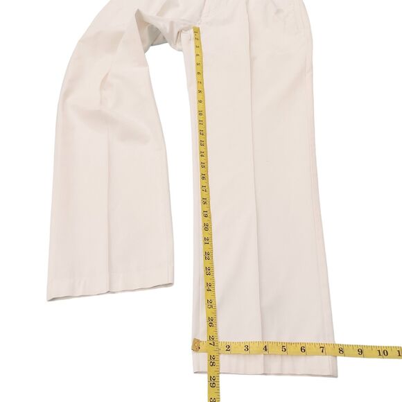 Panicale Italy Trousers Pants Womens 46 White Flat Front Straight Made in Italy - Picture 10 of 13